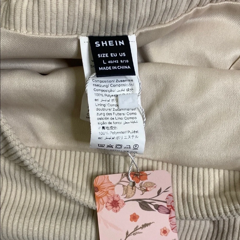 SHEIN Tan A-Line Mini Skirt for Work